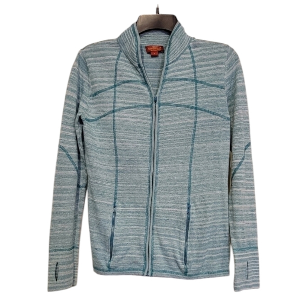 Krimson Klover Sport, Track Green Zip up Athletic Jacket Size S